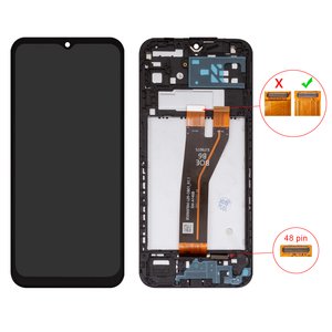 Pantalla LCD puede usarse con Samsung A146B Galaxy A14 5G, negro, con marco, High Copy, 48 pin, BS066FBM L09 DB01_1.1