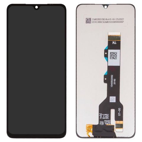Pantalla LCD puede usarse con Motorola Moto G06, Moto G06 Power, negro, sin marco, High Copy