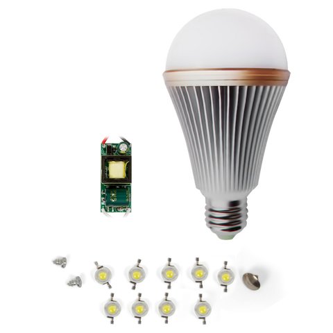 Комплект для збирання LED лампи SQ Q24 E27 9 Вт – холодний білий