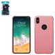 Чехол Nillkin Super Frosted Shield для iPhone XS Max, розовый, с подставкой, с отверстием под логотип, матовый, пластик, #6902048164734