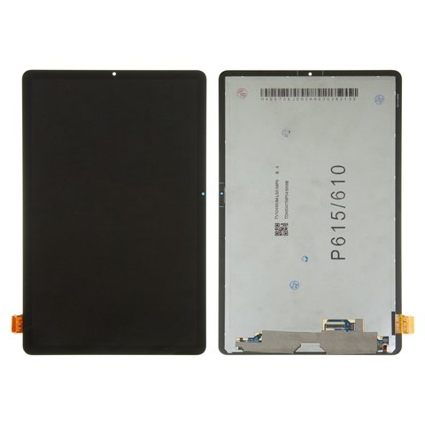 Дисплей для Samsung  P615  Galaxy Tab S6 Lite 10.4" LTE, P610  Galaxy Tab S6 Lite 10.4" Wi Fi, чорний, без рамки, Оригінал переклеєне скло 