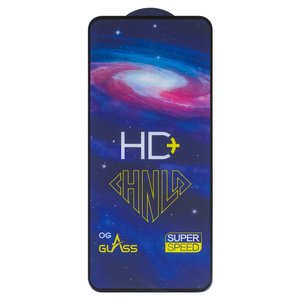 Защитное стекло All Spares для Xiaomi Poco M6 Pro, Redmi 12, Redmi 13, 0,33 мм 9H, совместимо с чехлом, Full Glue, черный, cлой клея нанесен по всей поверхности, HD+