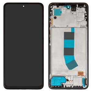Дисплей для Xiaomi Redmi Note 13 4G, чорний, з рамкою, High Copy, OLED 