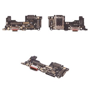 Шлейф для Xiaomi Poco F6 Pro, коннектора зарядки, с компонентами, High Copy, плата зарядки