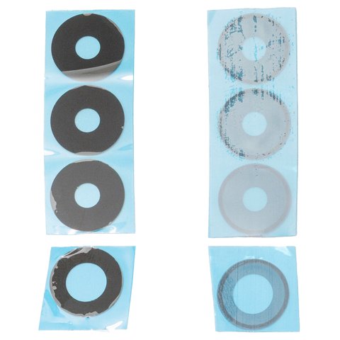 Скло камери для Xiaomi Poco F6 Pro, чорне, без рамки, комплект 4 шт.