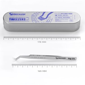Пінцет монтажний Mechanic Aag 27L, вигнутий, 140 мм