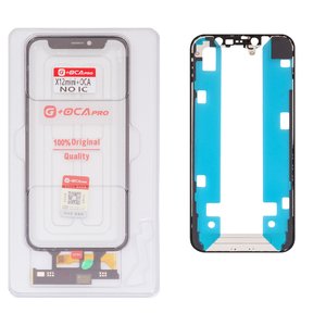 Сенсорний екран G+OCA PRO для iPhone 12 mini, з рамкою, з ОСА плівкою, чорний, без мікросхеми