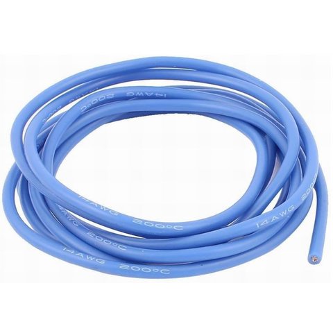 Провод в силиконовой изоляции 14AWG, 2,08 мм², 1 м, синий