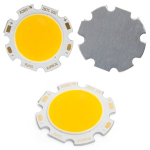 COB LED модуль 7 Вт (теплый белый, 650 лм, 28 мм, 300 мА, 21-23 В) COB LED модуль 7 Вт (теплый белый, 650 лм, 28 мм, 300 мА, 21-23 В)