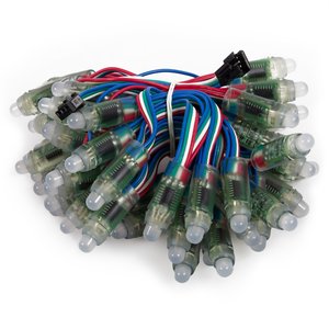 Светодиодный пиксель RGB (50 шт., WS2801, DC 5 В, 12 мм, IP68) Светодиодный пиксель RGB (50 шт., WS2801, DC 5 В, 12 мм, IP68)