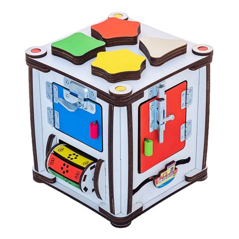 Бизиборд GoodPlay Развивающий кубик с подсветкой 17×17×18 